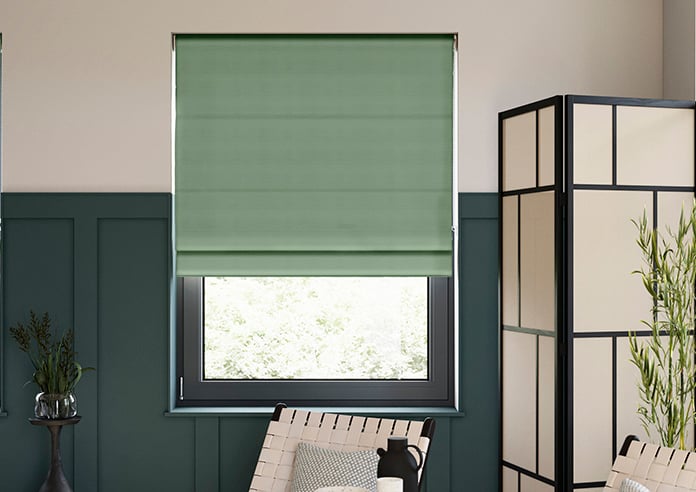 Shima Faux Silk, Fern - Twist&Fit Roman Blind - Image 3